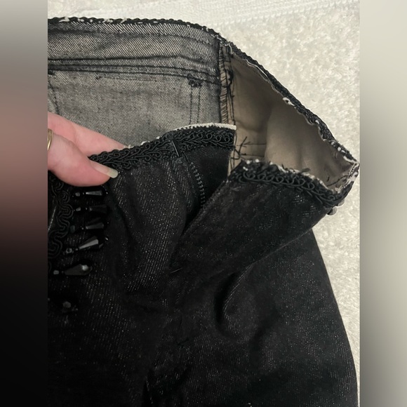 ‼️ONE OF A KIND! Pura Lana Vergine Stunning Embellished Blazer, Bustier and Jean - Picture 13 of 15